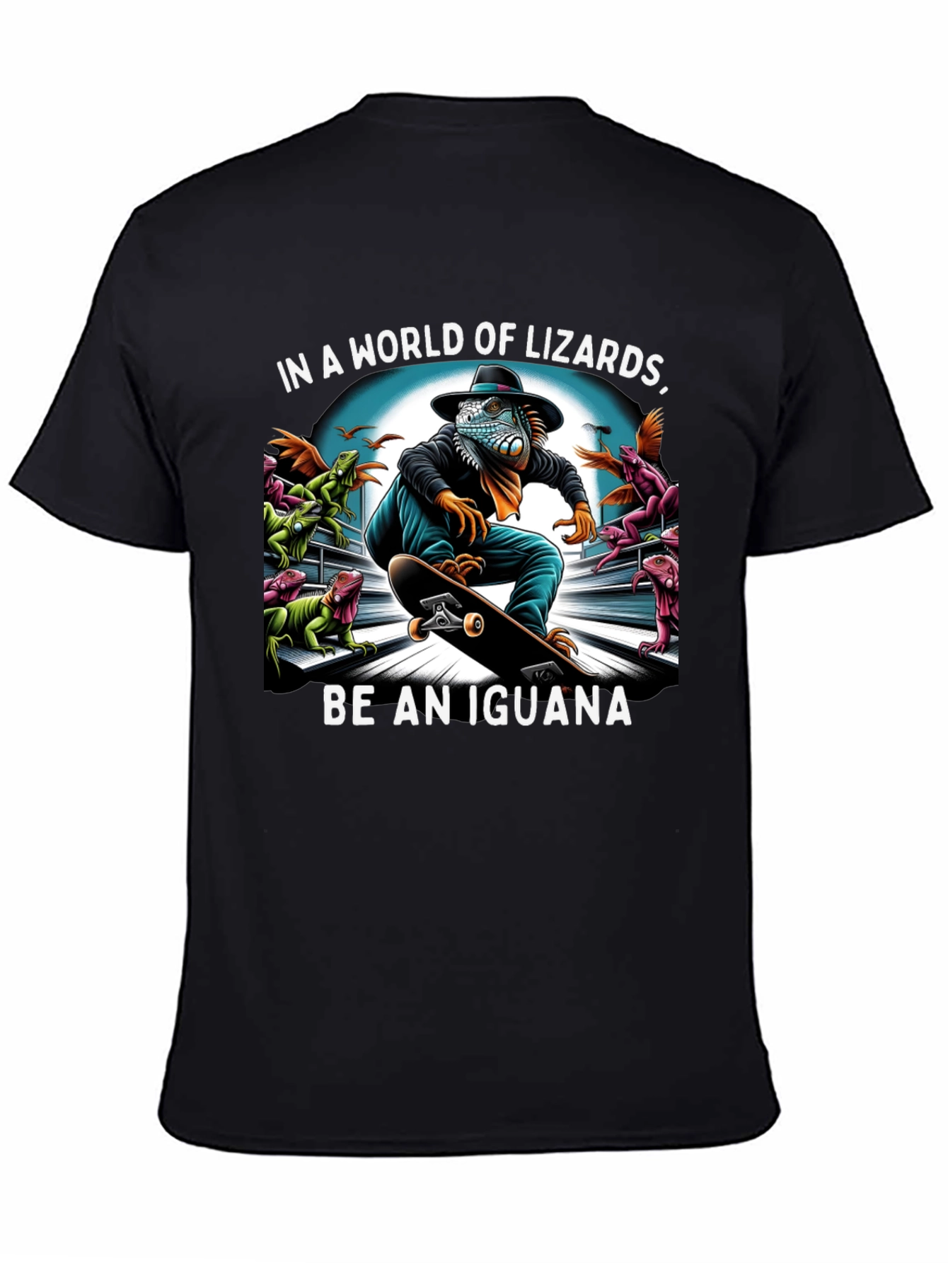 Iguana Skateboard T-Shirt - Be an Iguana!