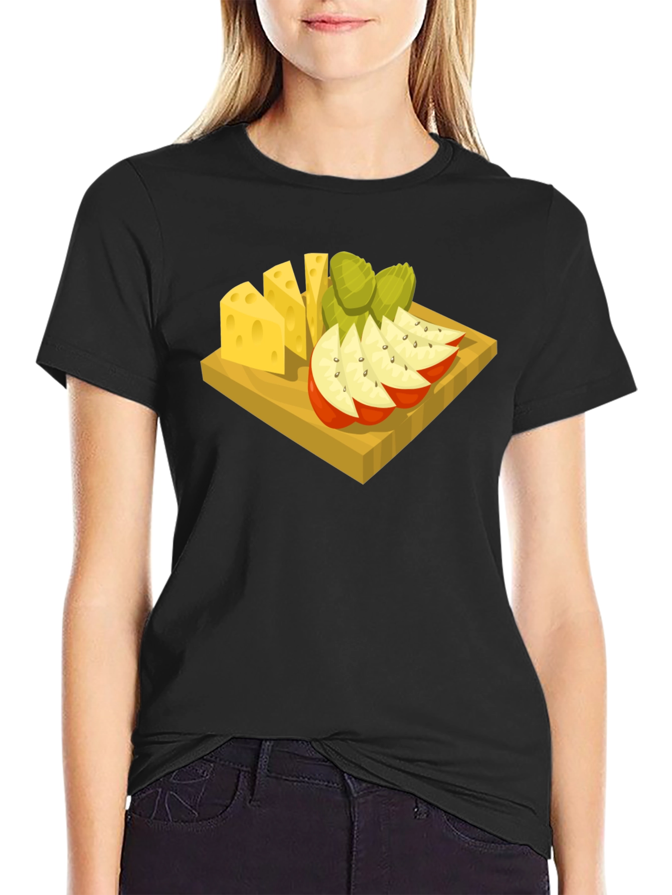 Cheese & Fruit Graphic Tee - Food Lovers Delight