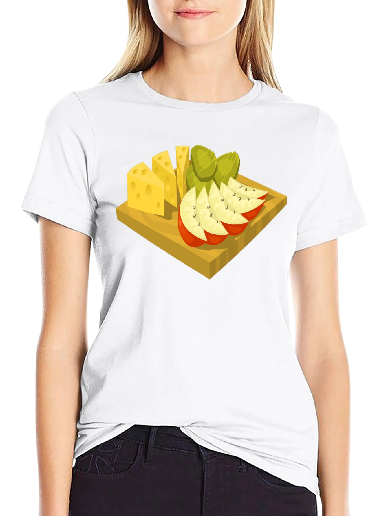 Cheese & Fruit Graphic Tee - Food Lovers Delight