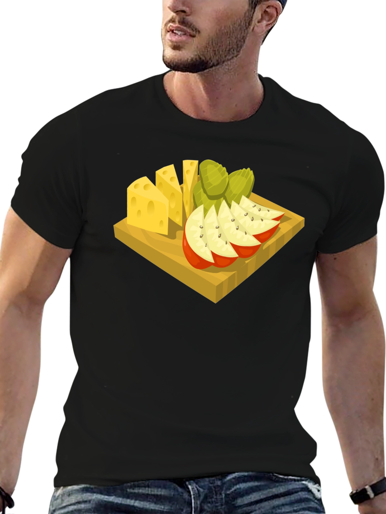 Cheese & Fruit Graphic Tee - Food Lovers Delight