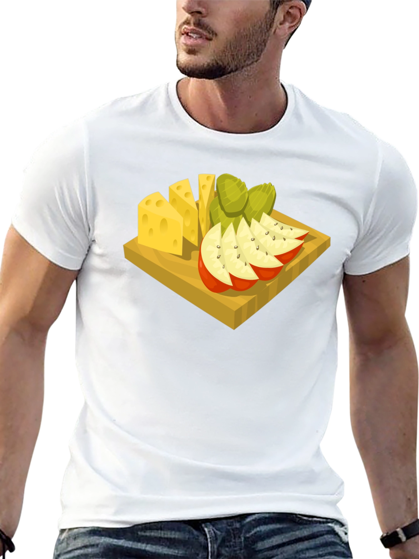 Cheese & Fruit Graphic Tee - Food Lovers Delight