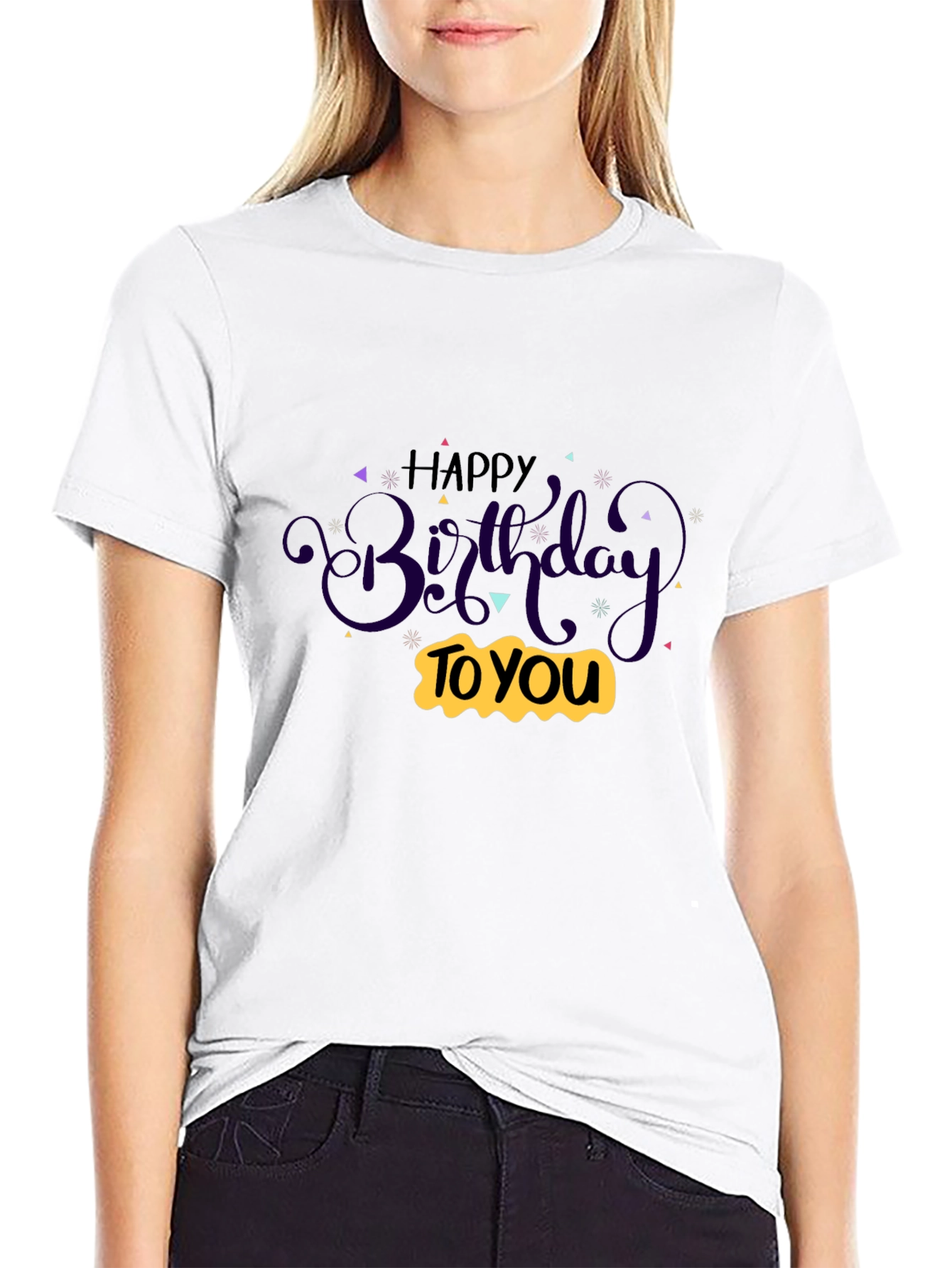 Happy Birthday Graphic Tee - Black