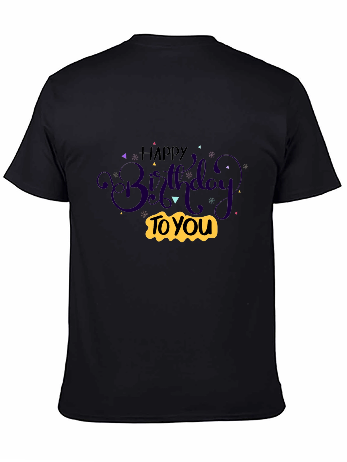 Happy Birthday Graphic Tee - Black