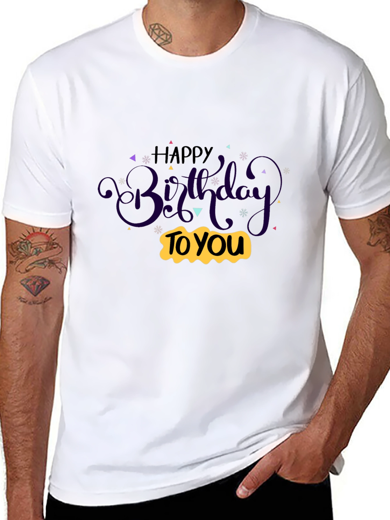 Happy Birthday Graphic Tee - Black