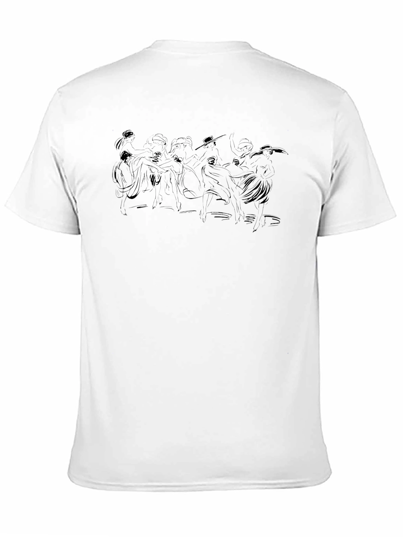 Abstract Dancer Graphic Tee - Black