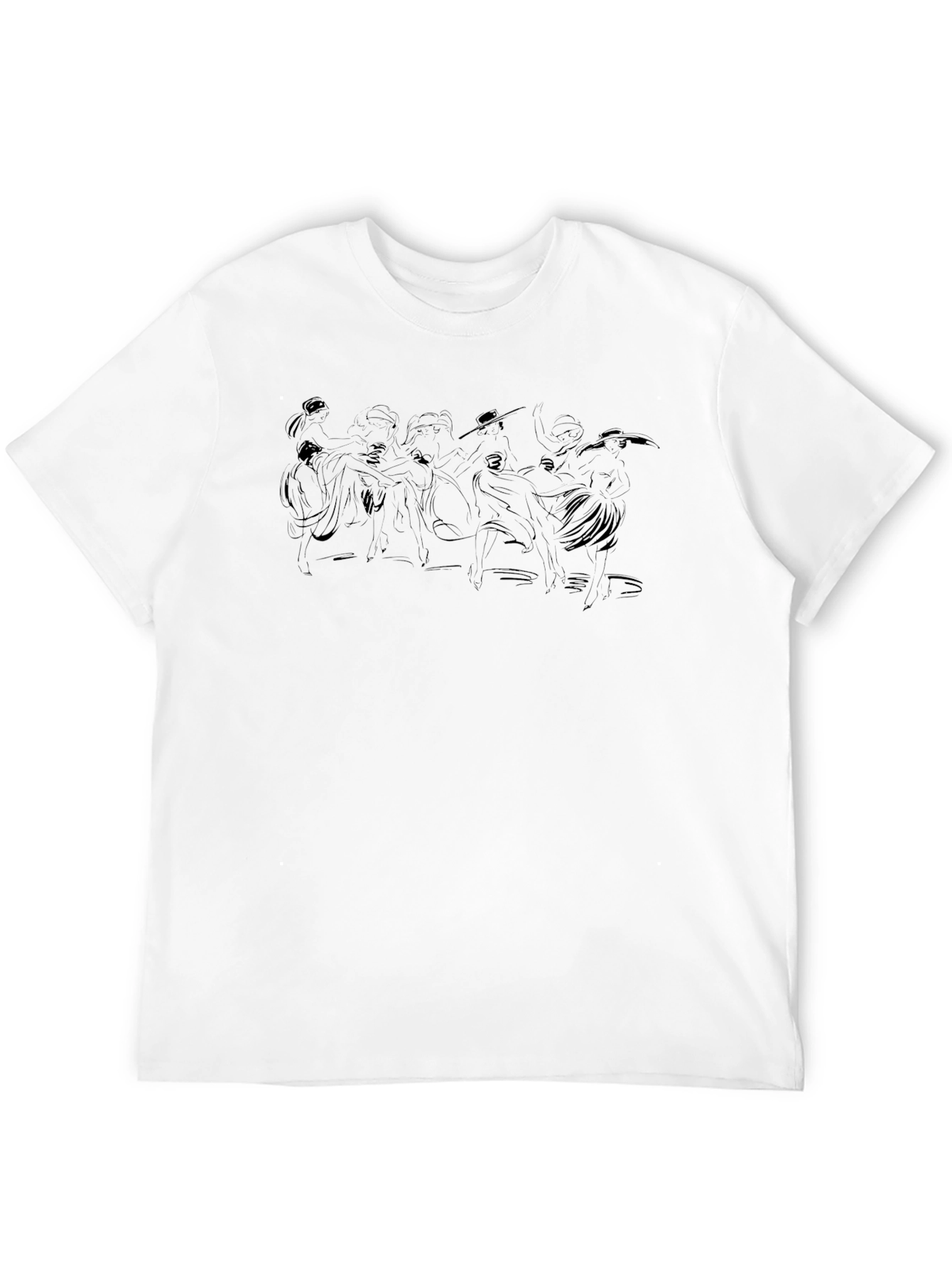 Abstract Dancer Graphic Tee - Black
