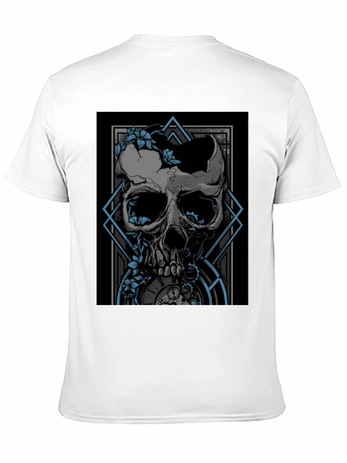 Skull & Clockwork Graphic Tee - Black