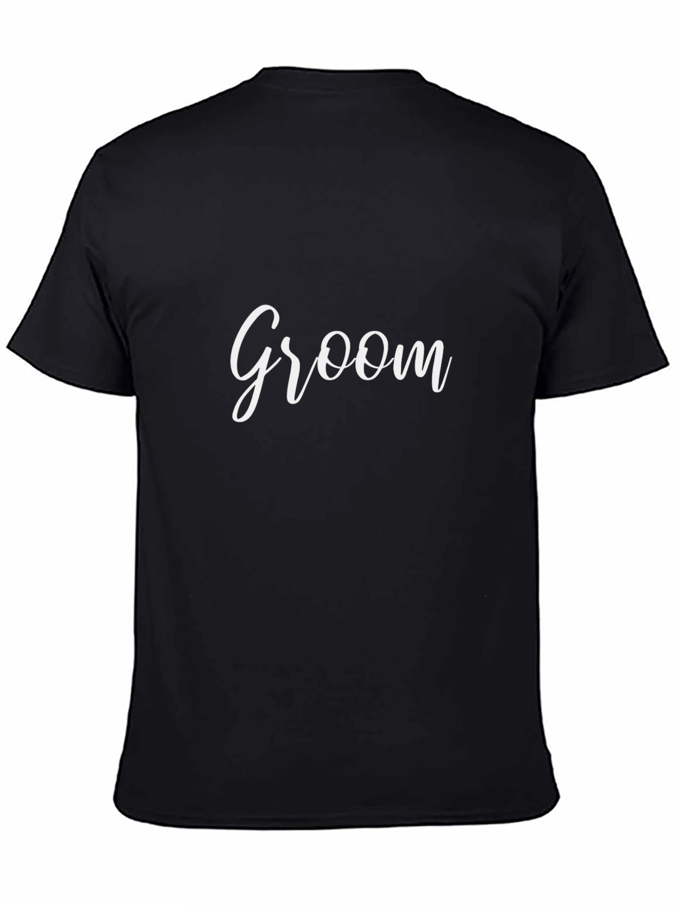 Groom Script Black T-Shirt - Wedding Apparel