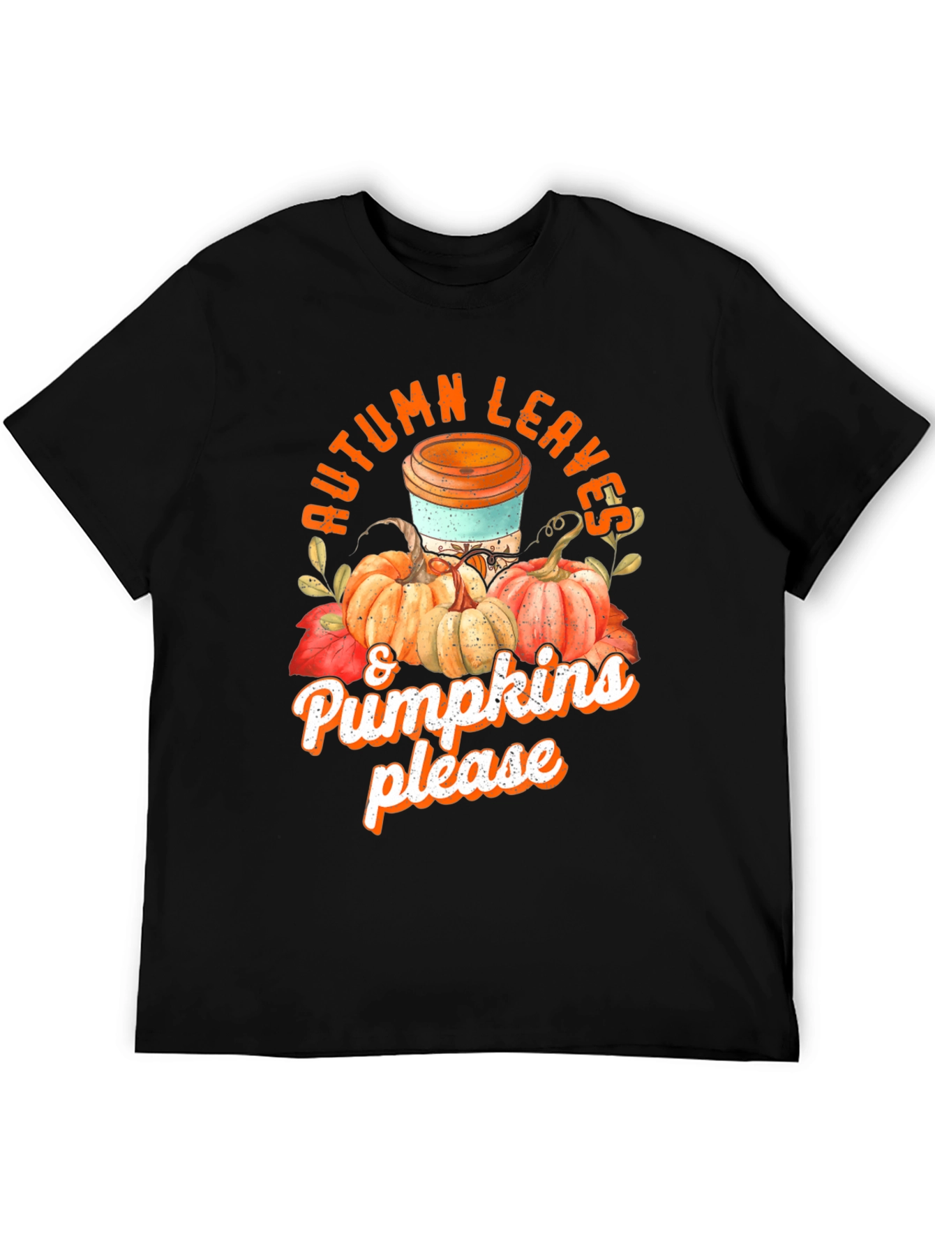 Autumn Leaves & Pumpkins T-Shirt