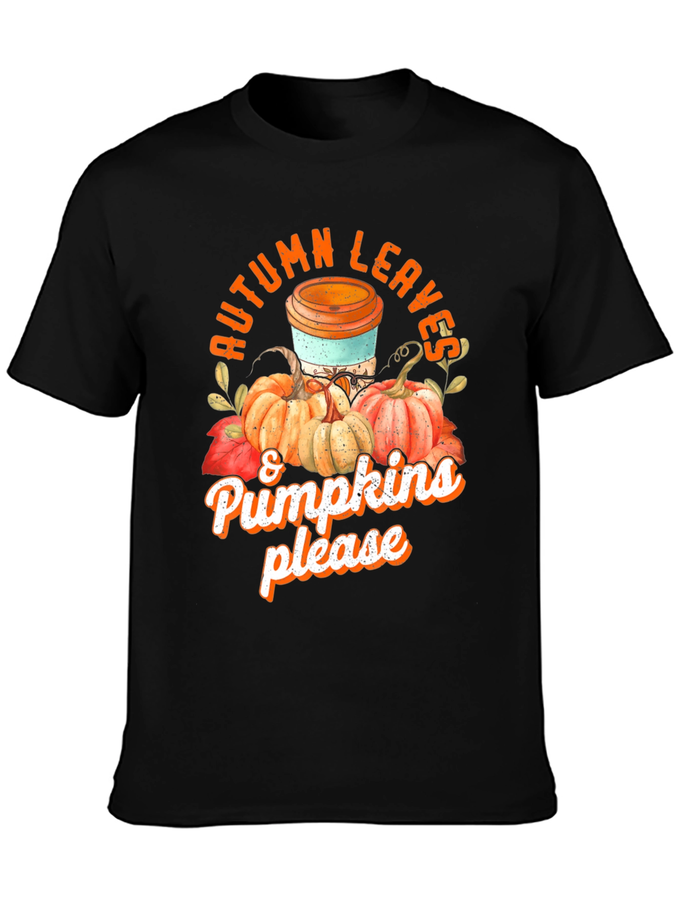 Autumn Leaves & Pumpkins T-Shirt