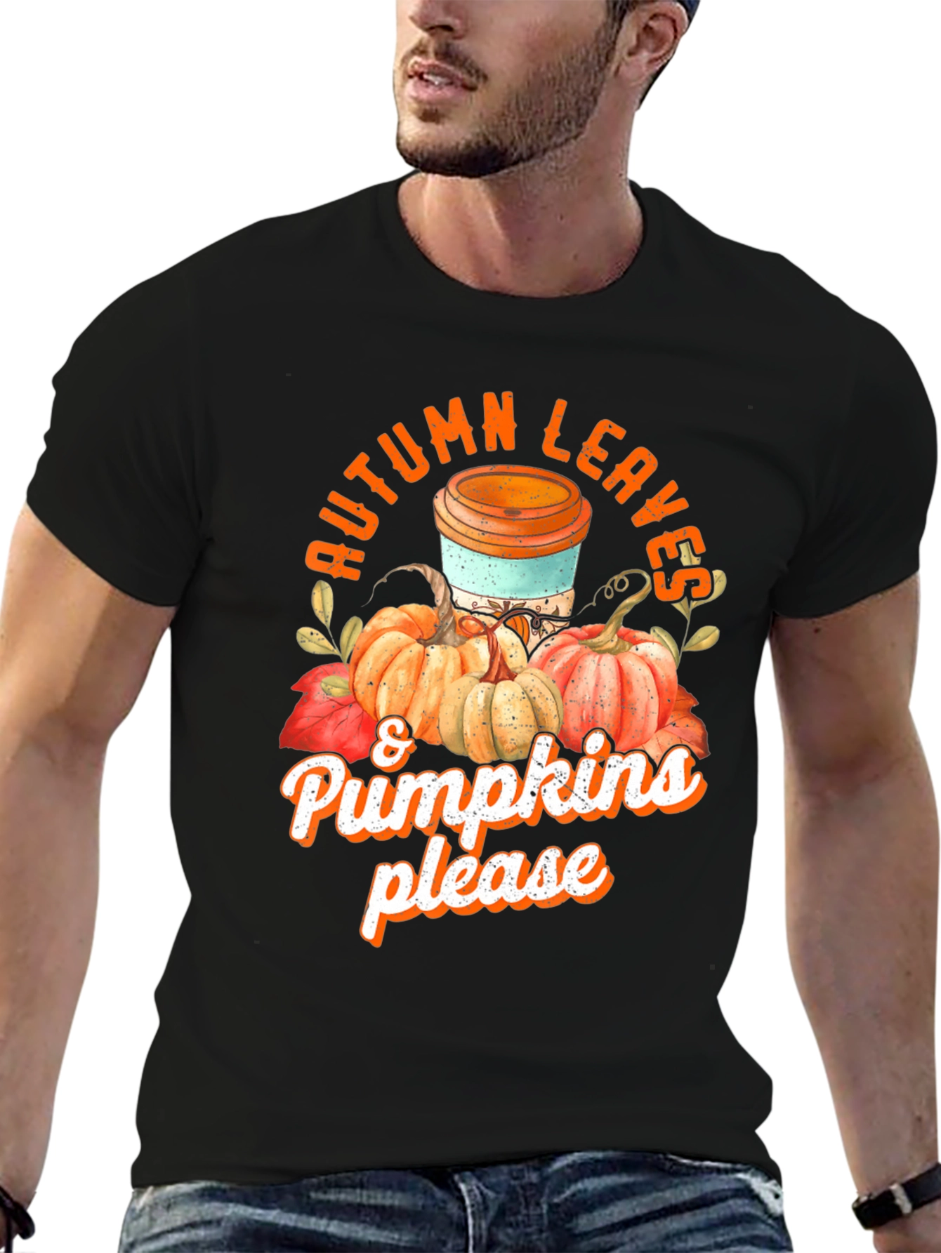 Autumn Leaves & Pumpkins T-Shirt