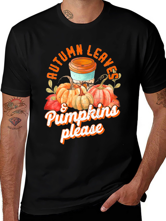 Autumn Leaves & Pumpkins T-Shirt
