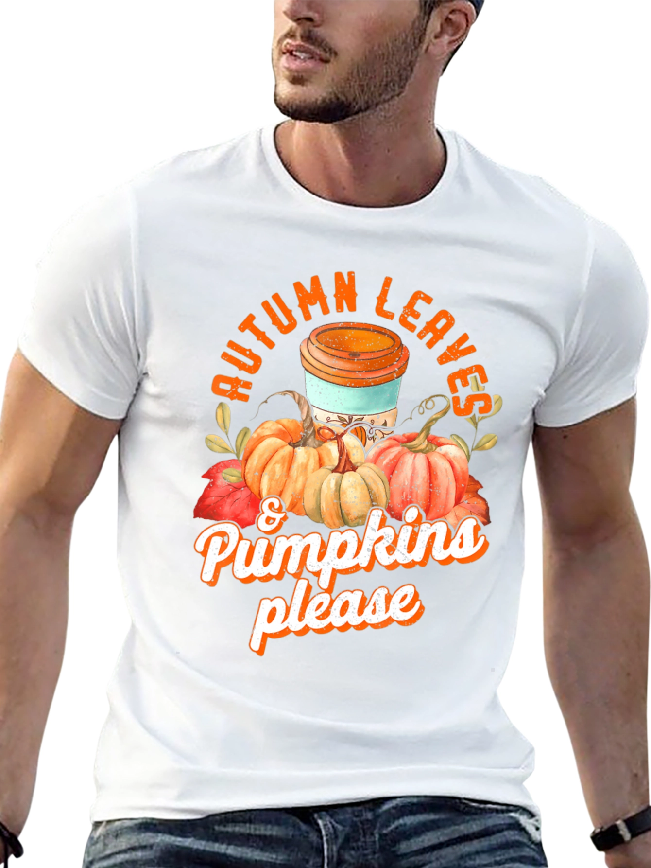 Autumn Leaves & Pumpkins T-Shirt