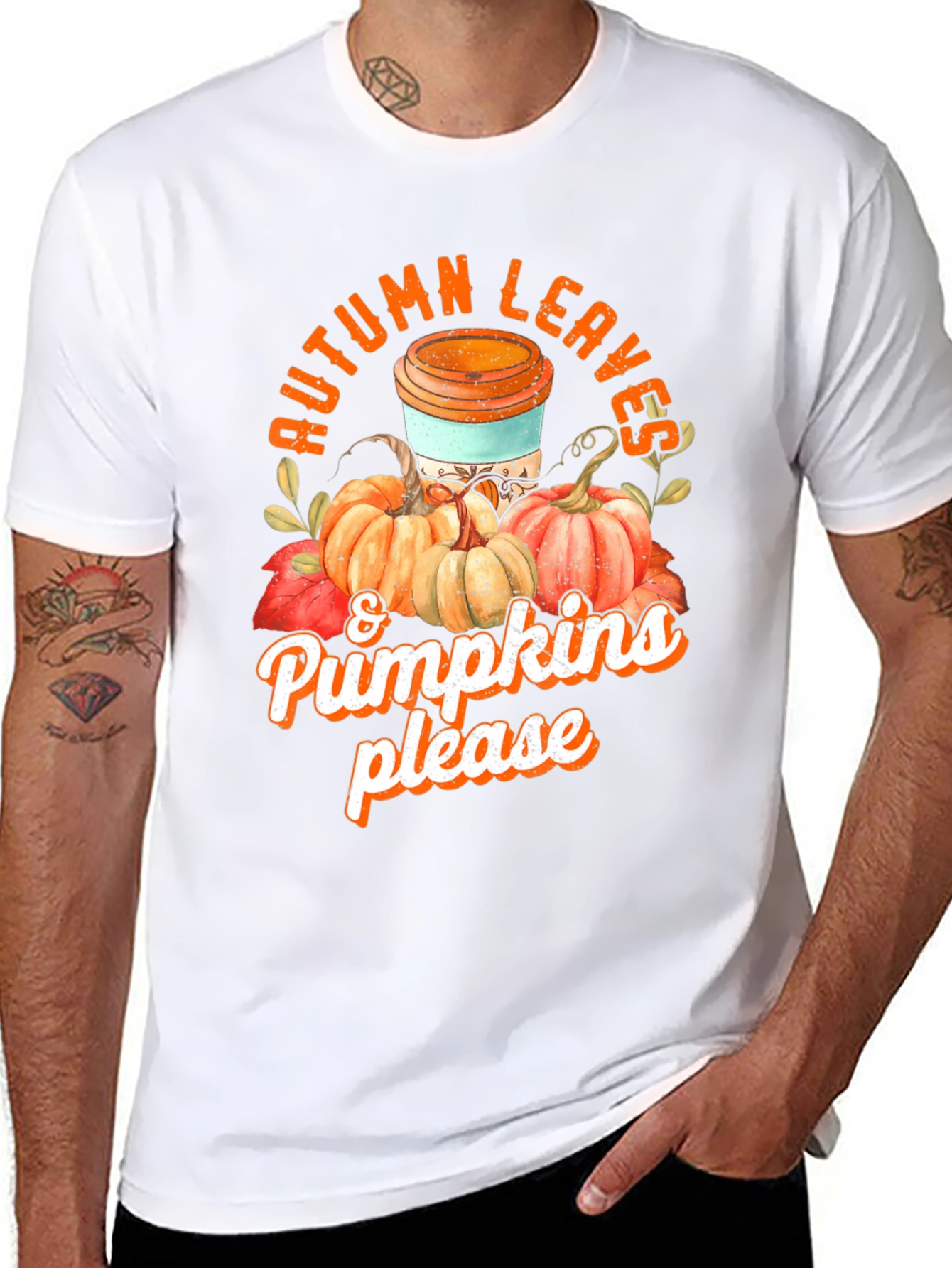 Autumn Leaves & Pumpkins T-Shirt