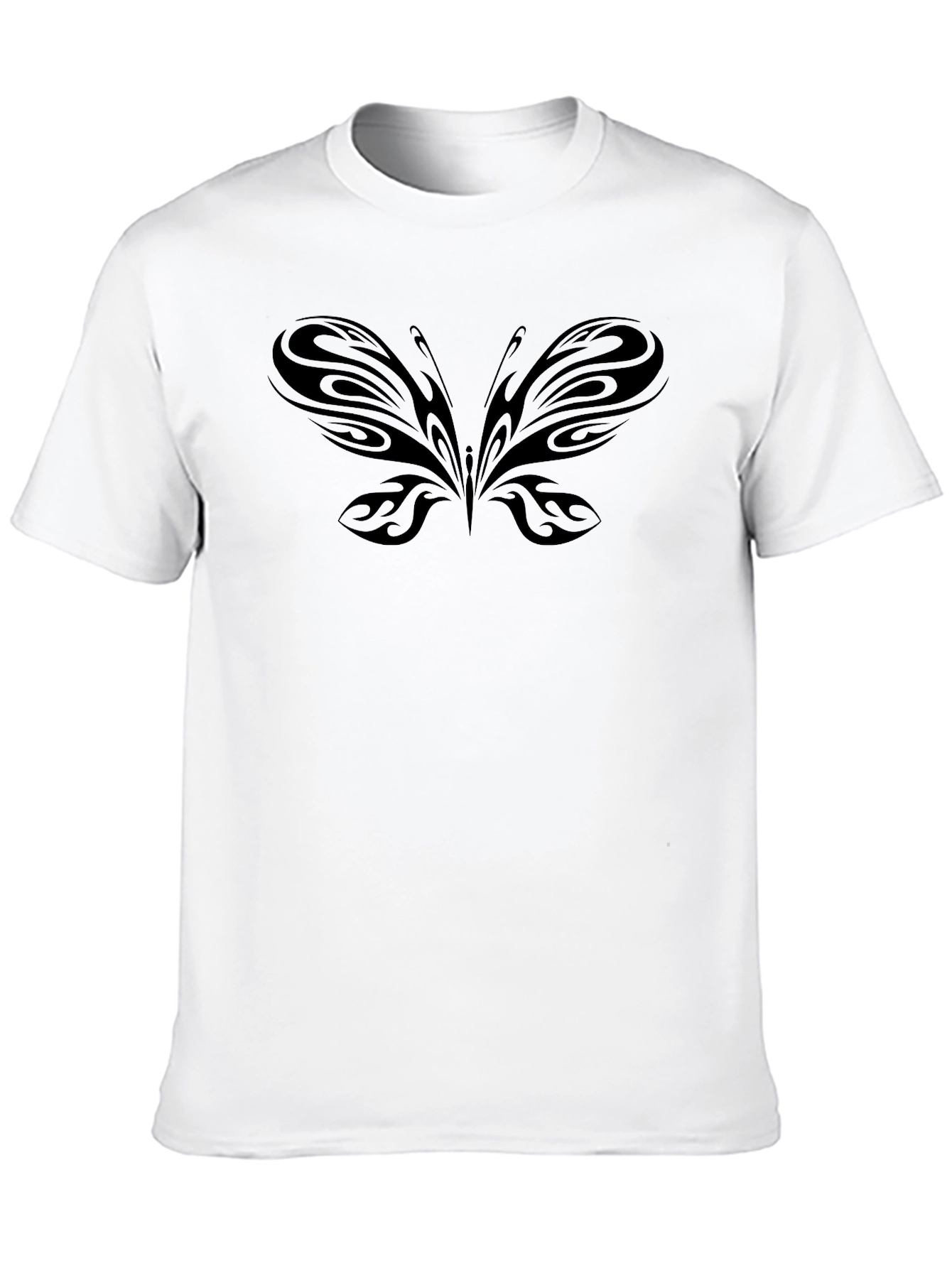 Tribal Butterfly Black T-Shirt