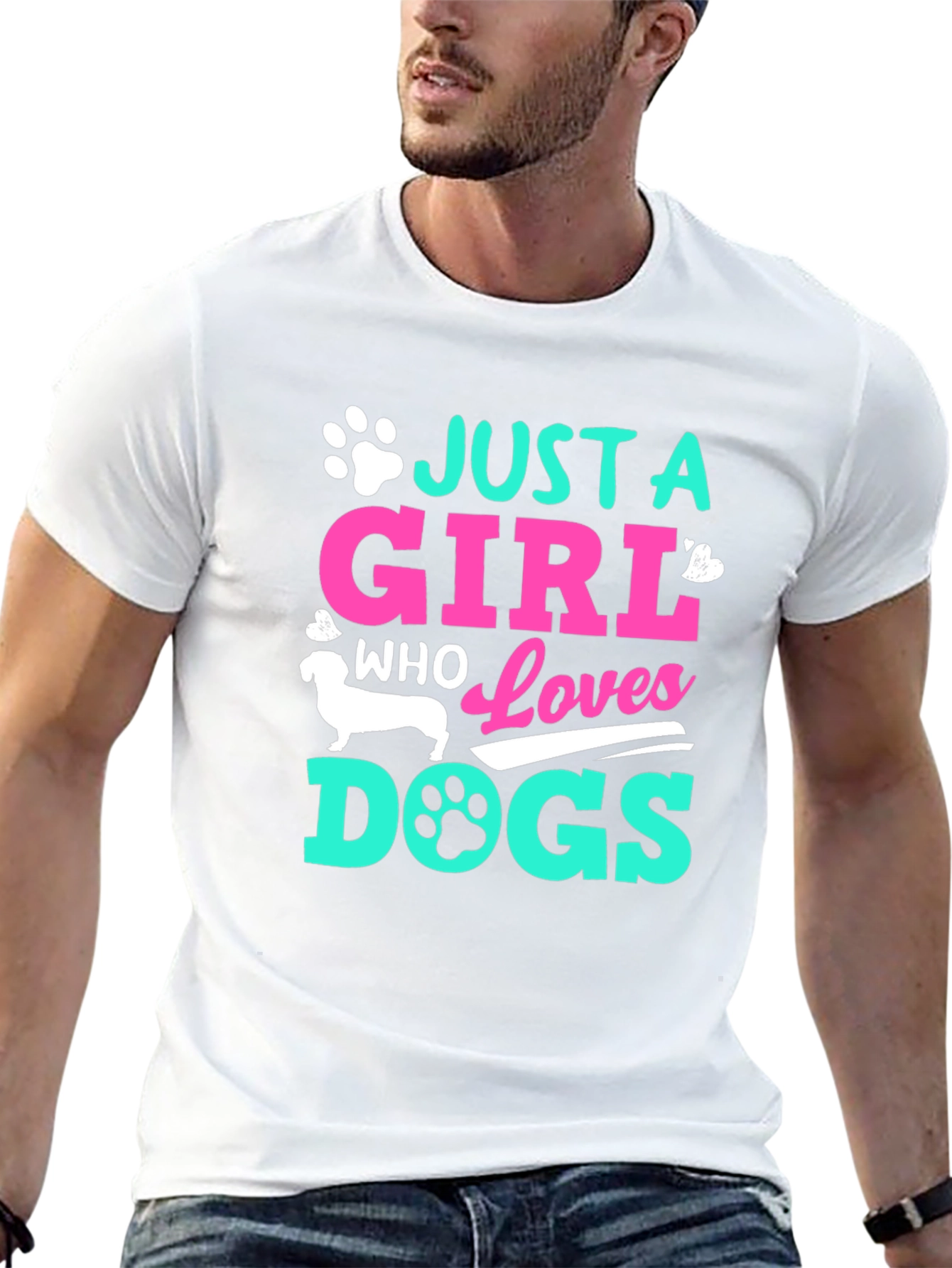 Just A Girl Who Loves Dogs Graphic Tee