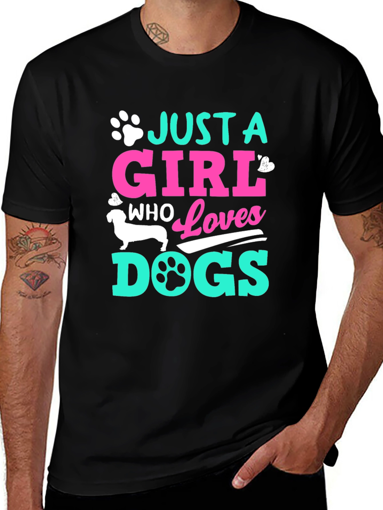 Just A Girl Who Loves Dogs Graphic Tee