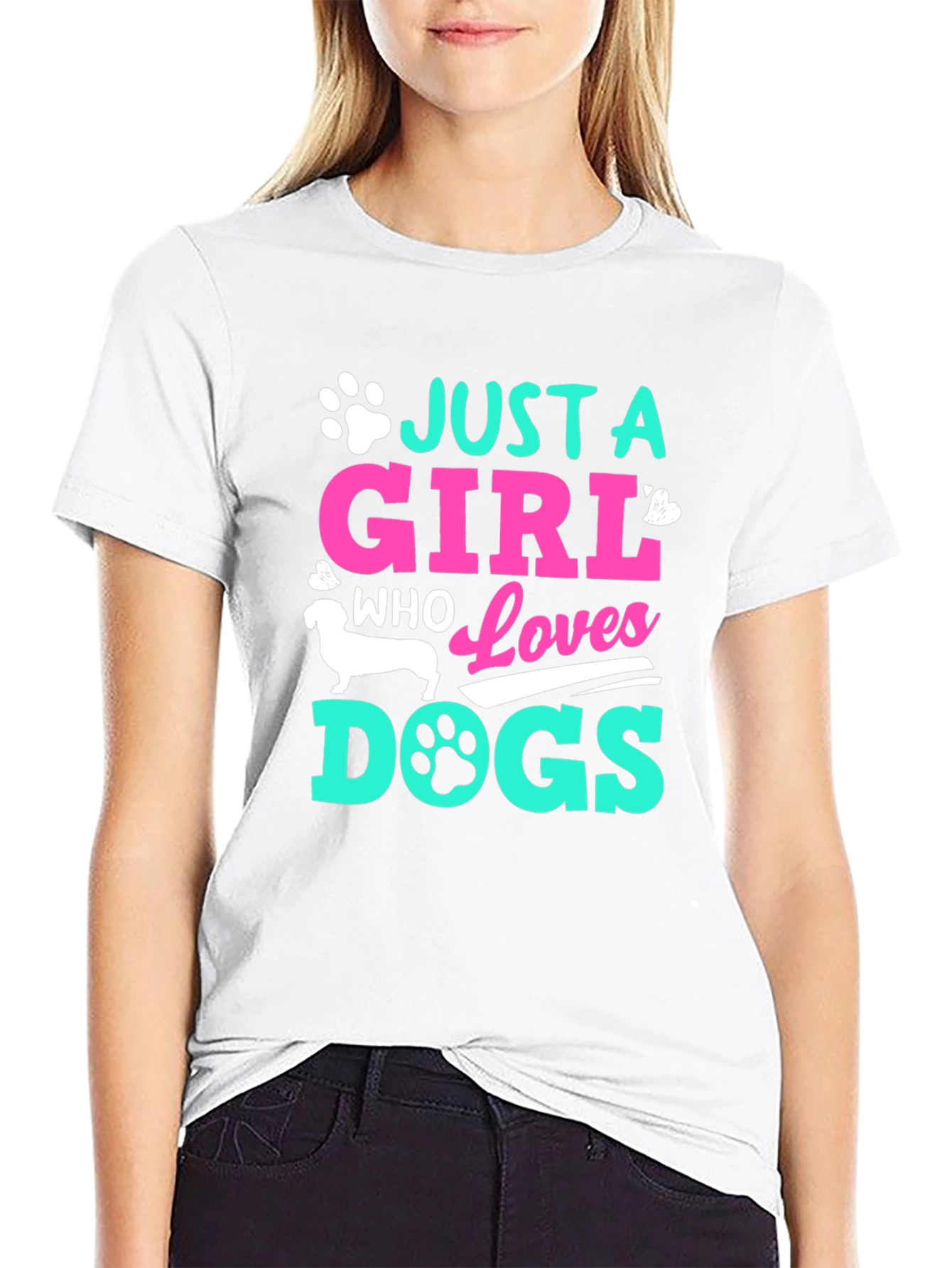Just A Girl Who Loves Dogs Graphic Tee