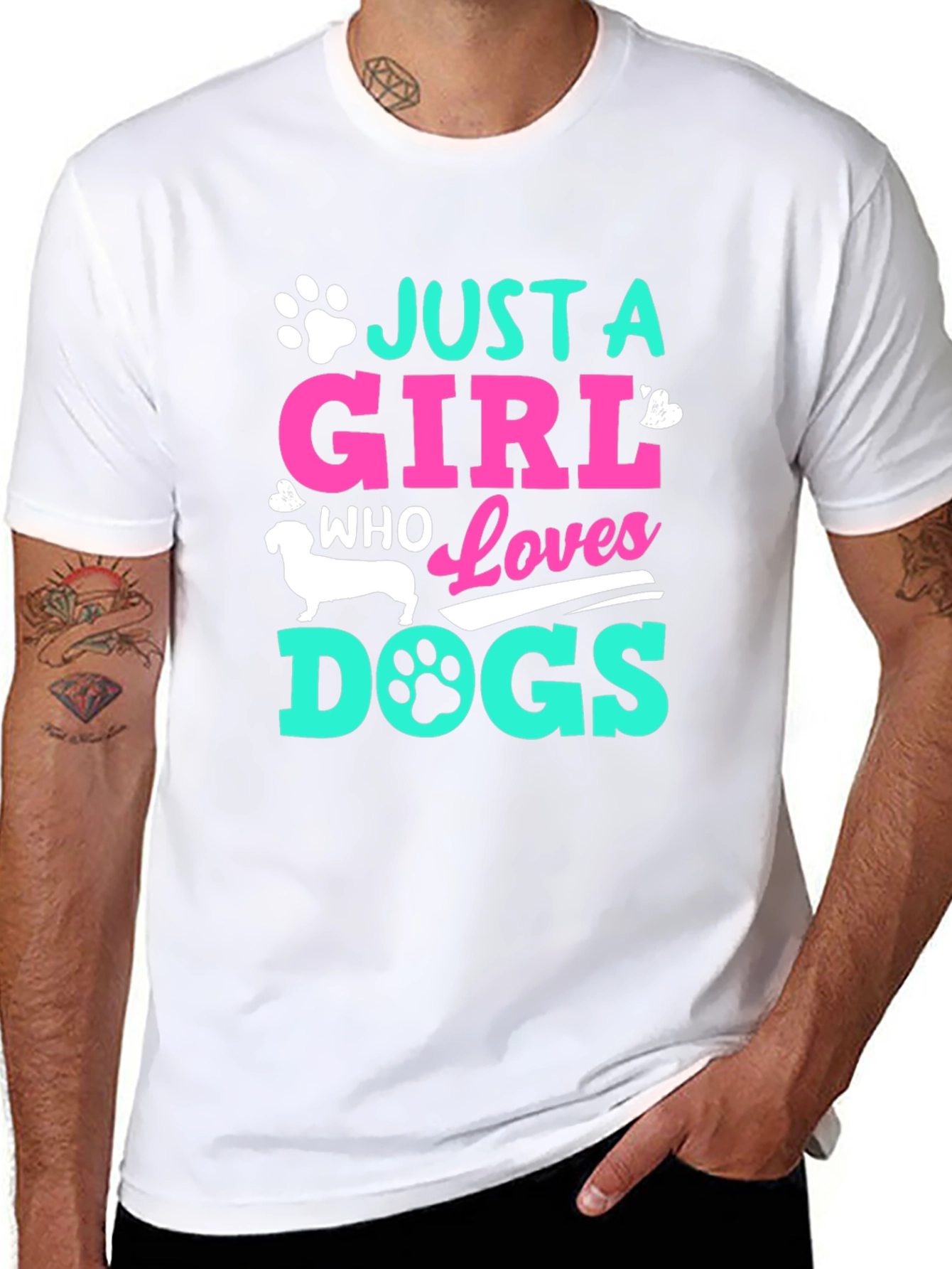Just A Girl Who Loves Dogs Graphic Tee
