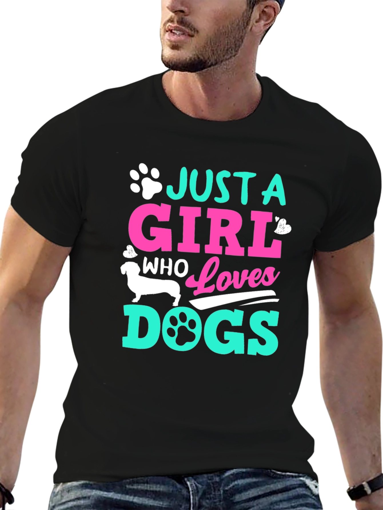 Just A Girl Who Loves Dogs Graphic Tee