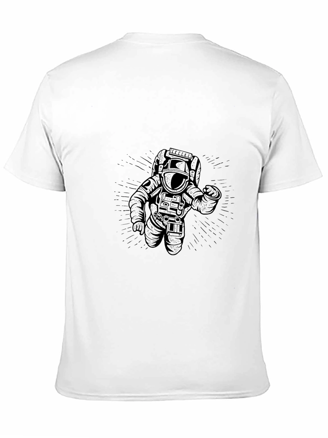 Astronaut Graphic Black T-Shirt - Space Explorer Design