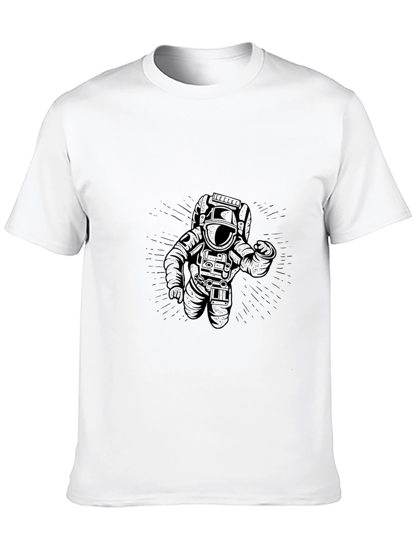 Astronaut Graphic Black T-Shirt - Space Explorer Design