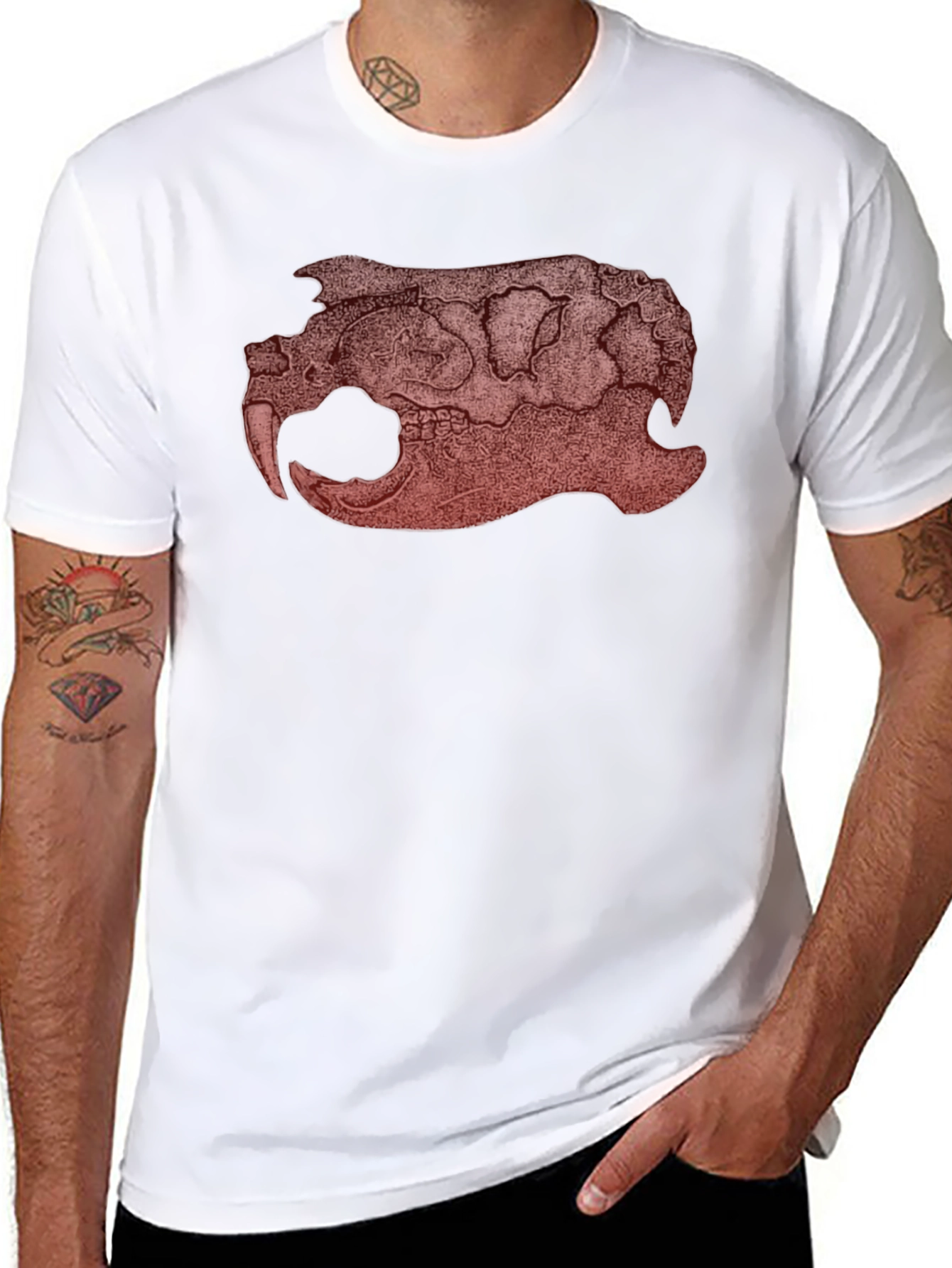 Skull Print Black T-Shirt