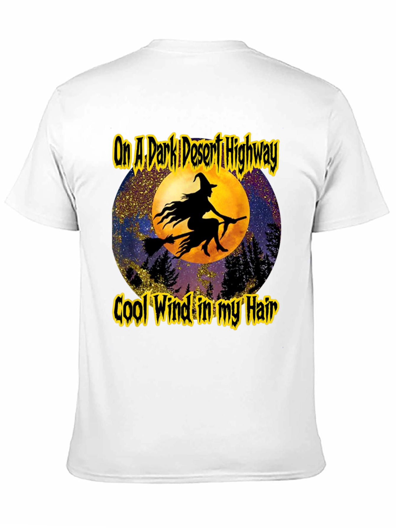 Witch On A Dark Desert Highway Graphic T-Shirt