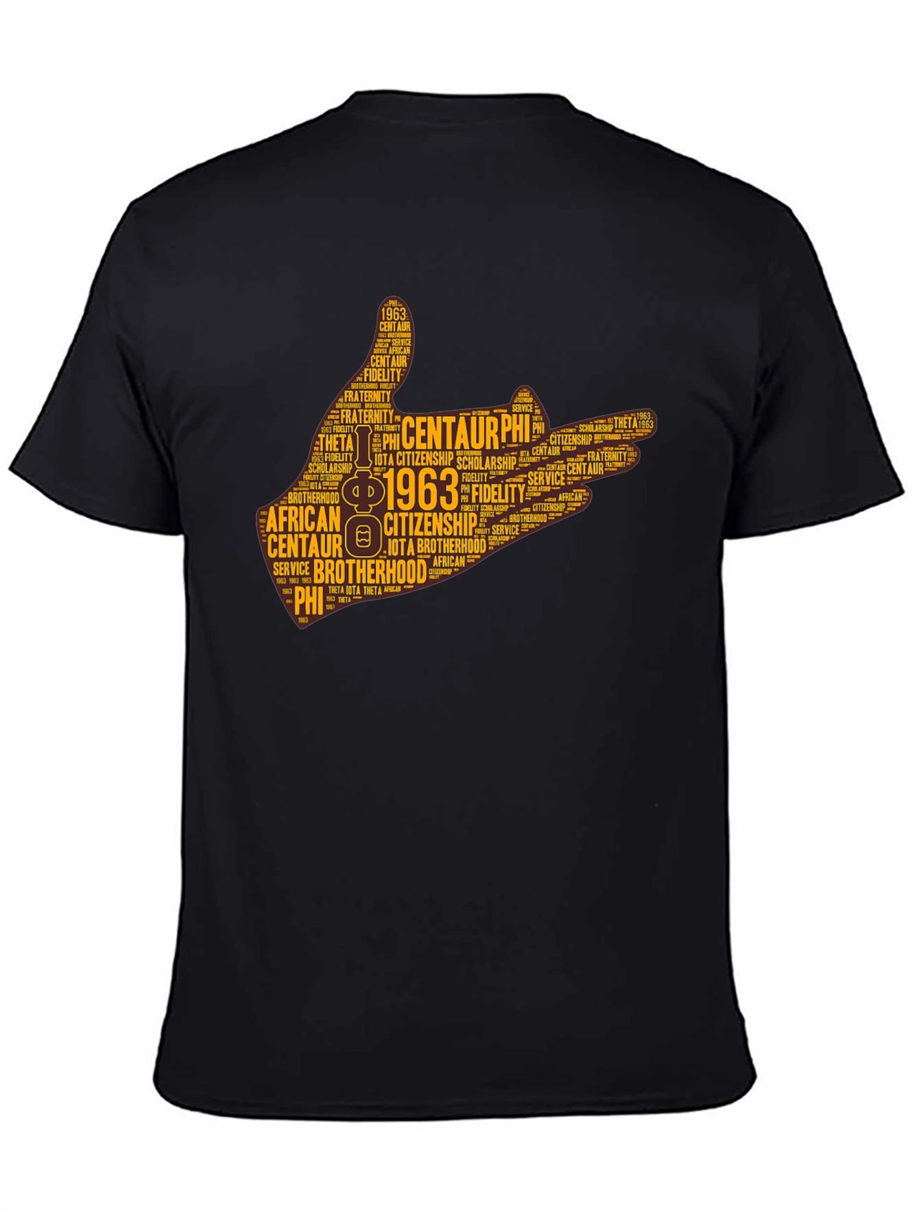 Centaur Phi Word Art T-Shirt - Black