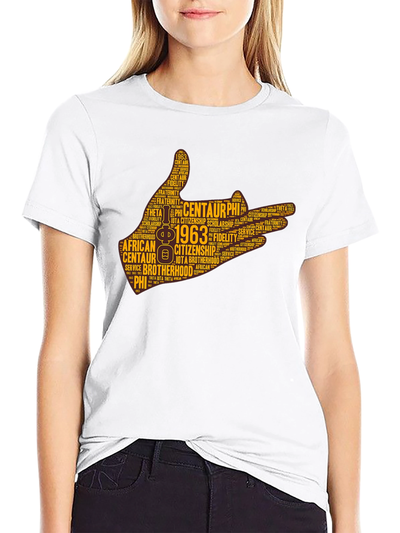 Centaur Phi Word Art T-Shirt - Black