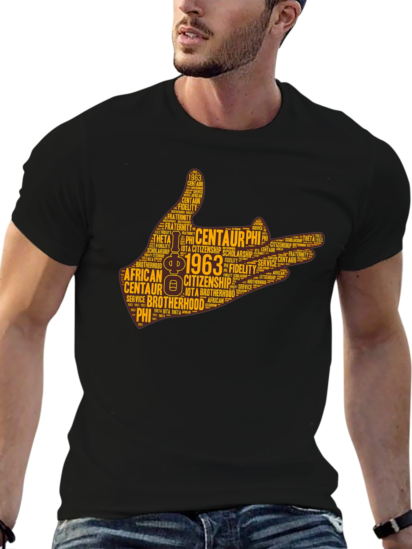 Centaur Phi Word Art T-Shirt - Black