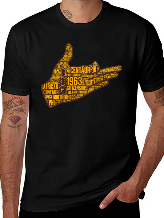 Centaur Phi Word Art T-Shirt - Black