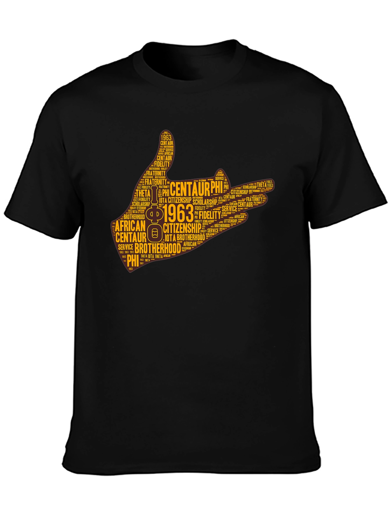 Centaur Phi Word Art T-Shirt - Black