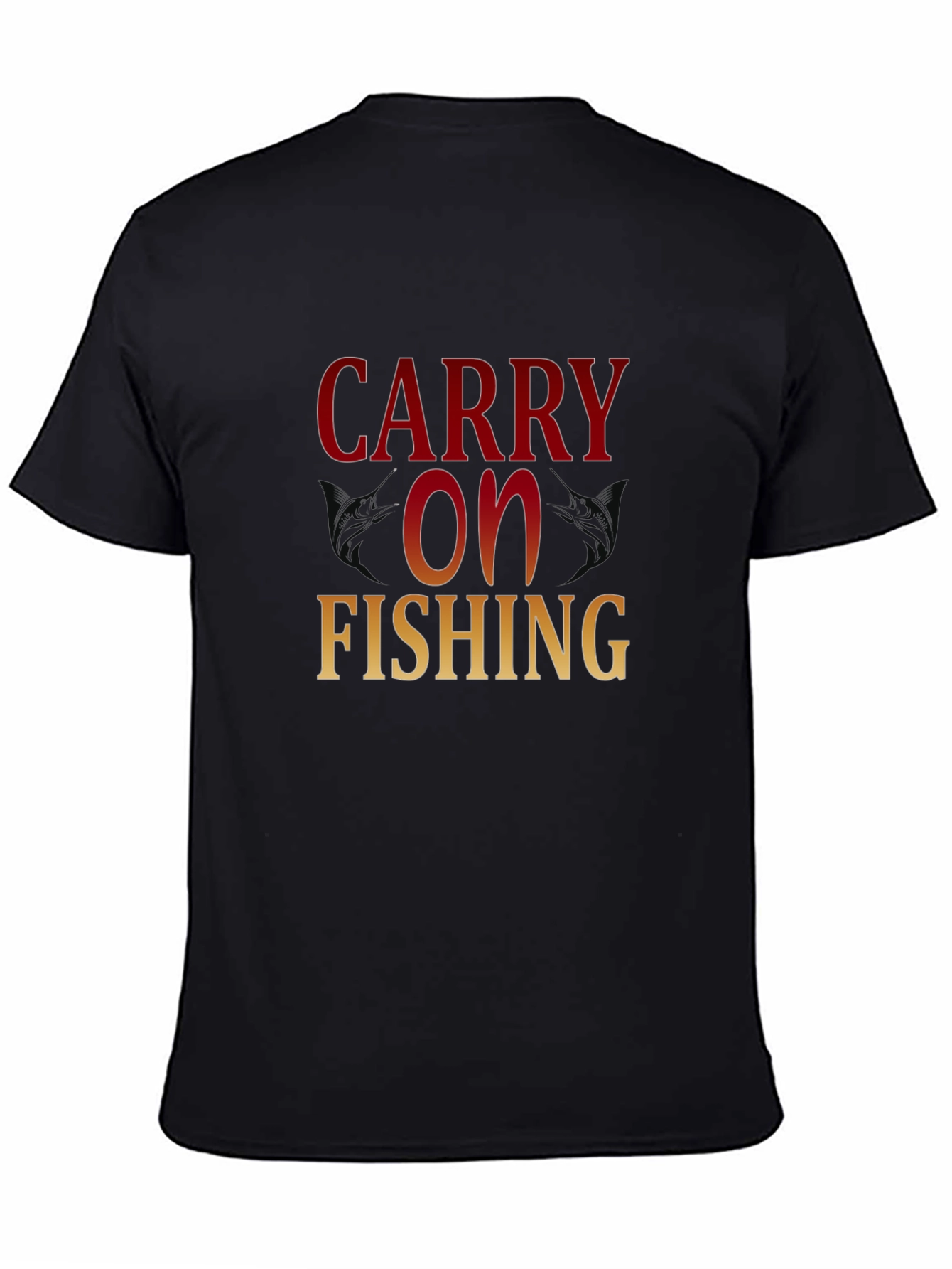 Carry On Fishing Graphic T-Shirt - Black
