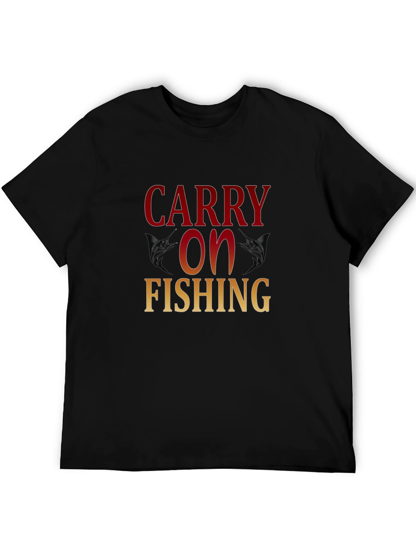Carry On Fishing Graphic T-Shirt - Black