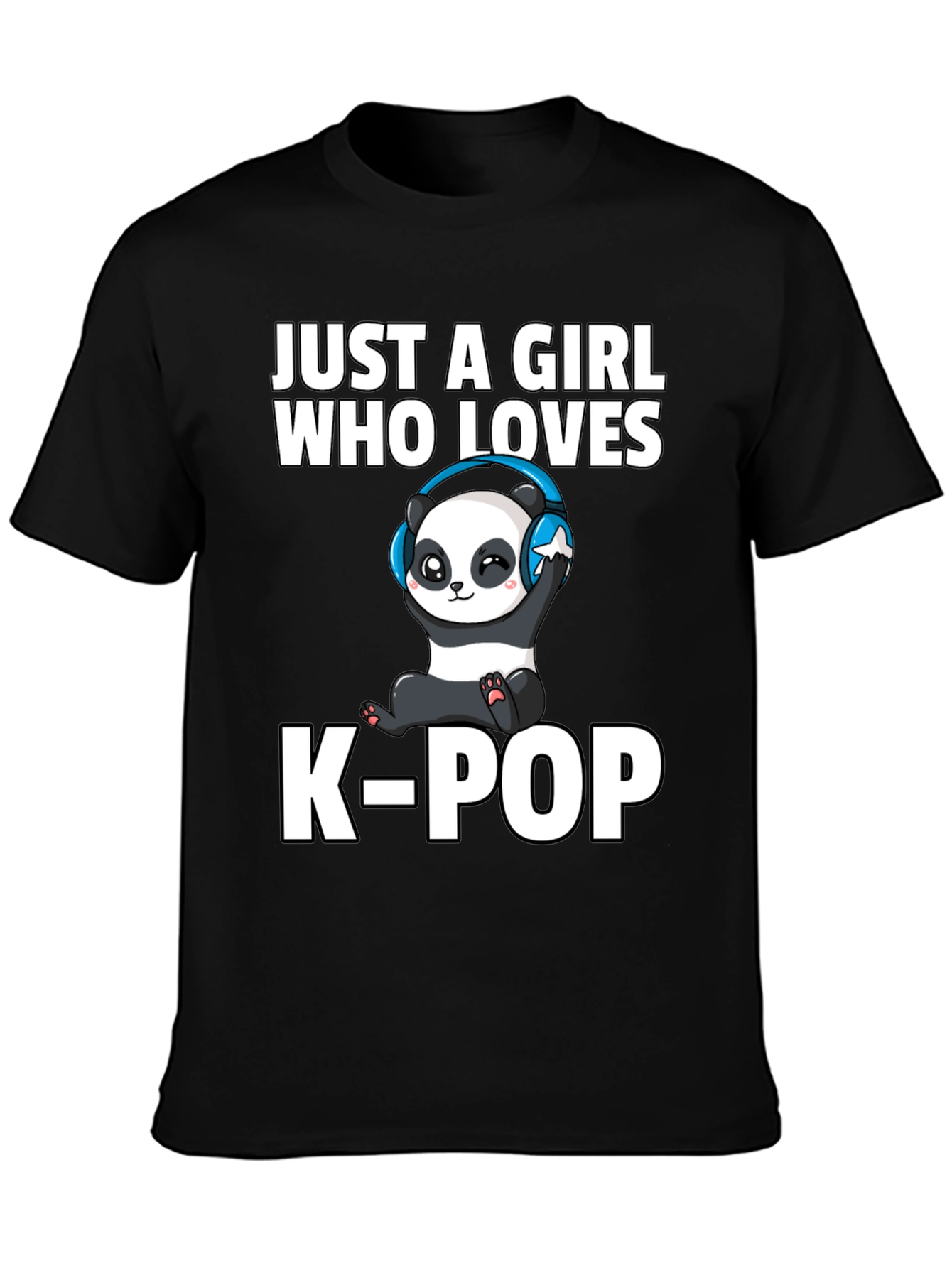 Just A Girl Who Loves K-Pop Panda T-Shirt