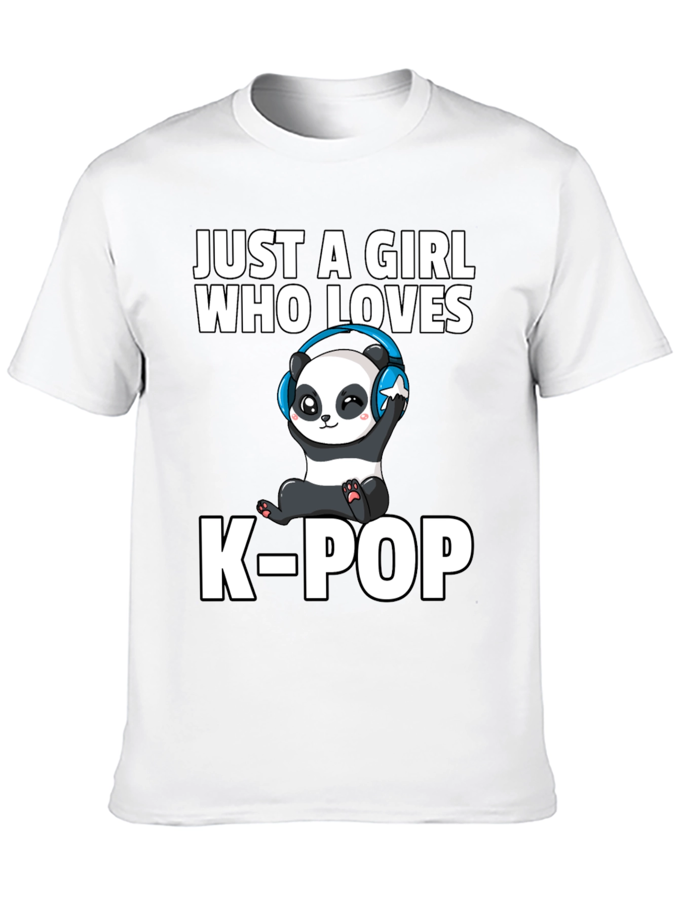 Just A Girl Who Loves K-Pop Panda T-Shirt
