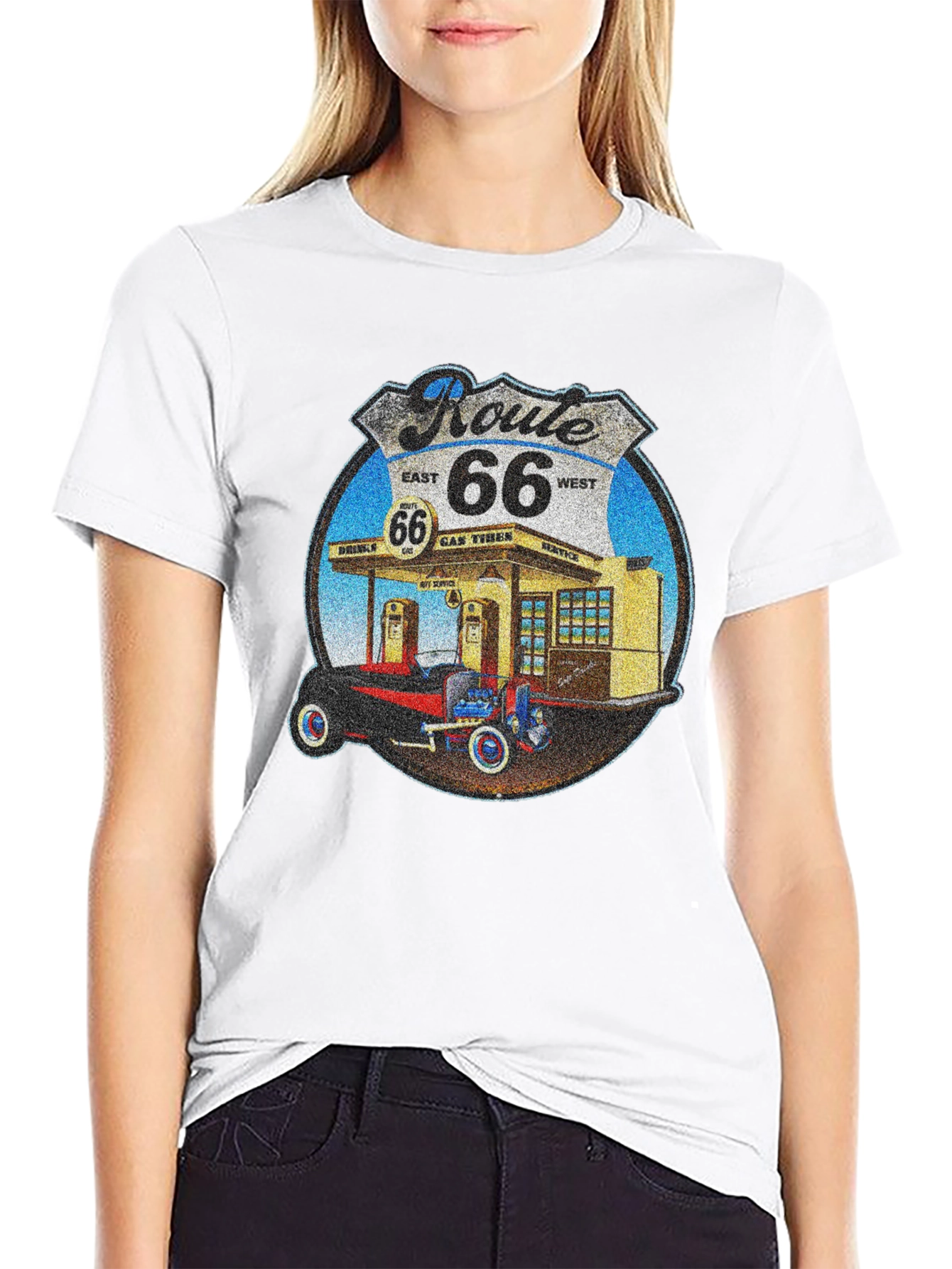 Route 66 Gas Station Graphic Tee