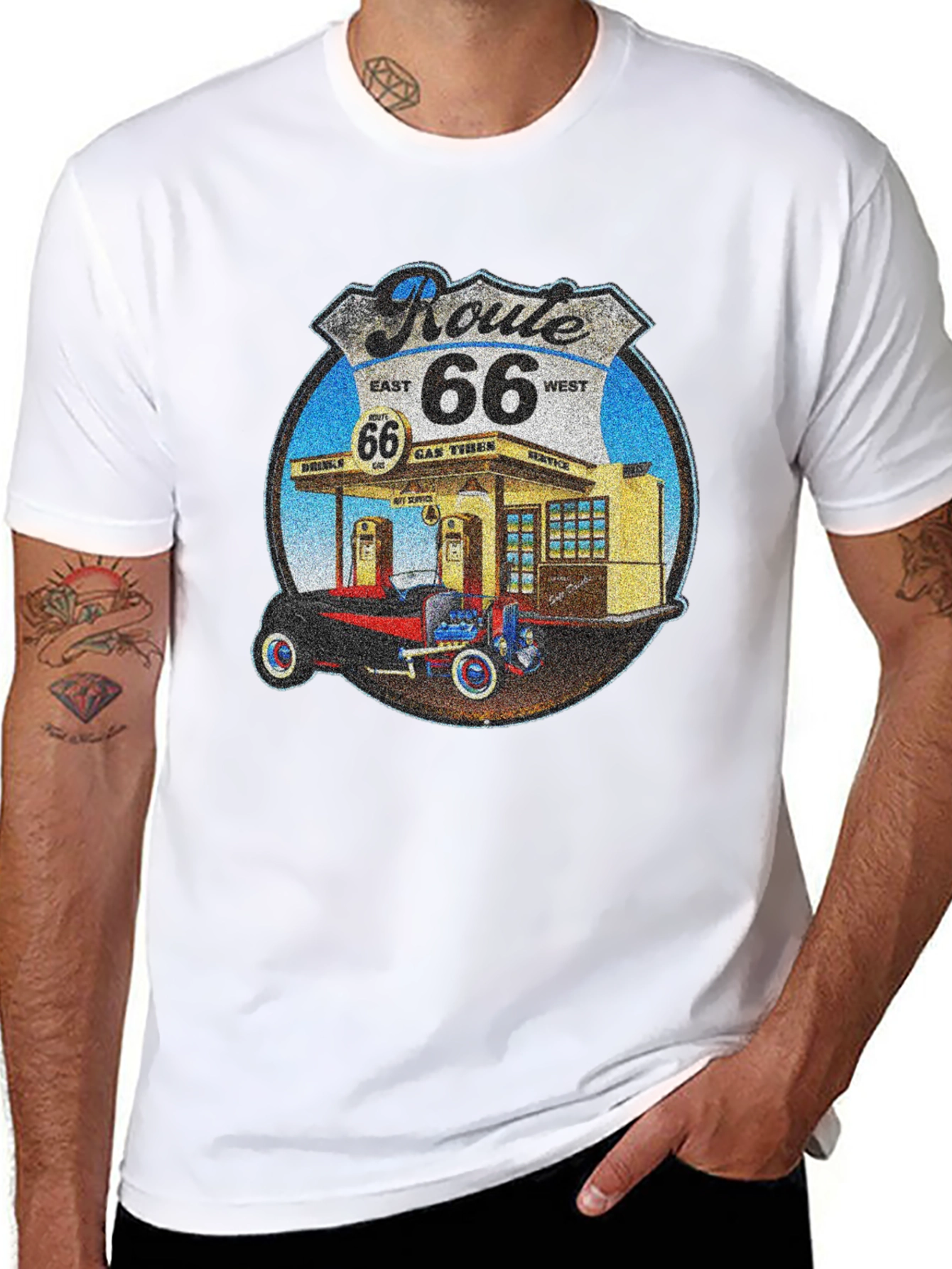 Route 66 Gas Station Graphic Tee