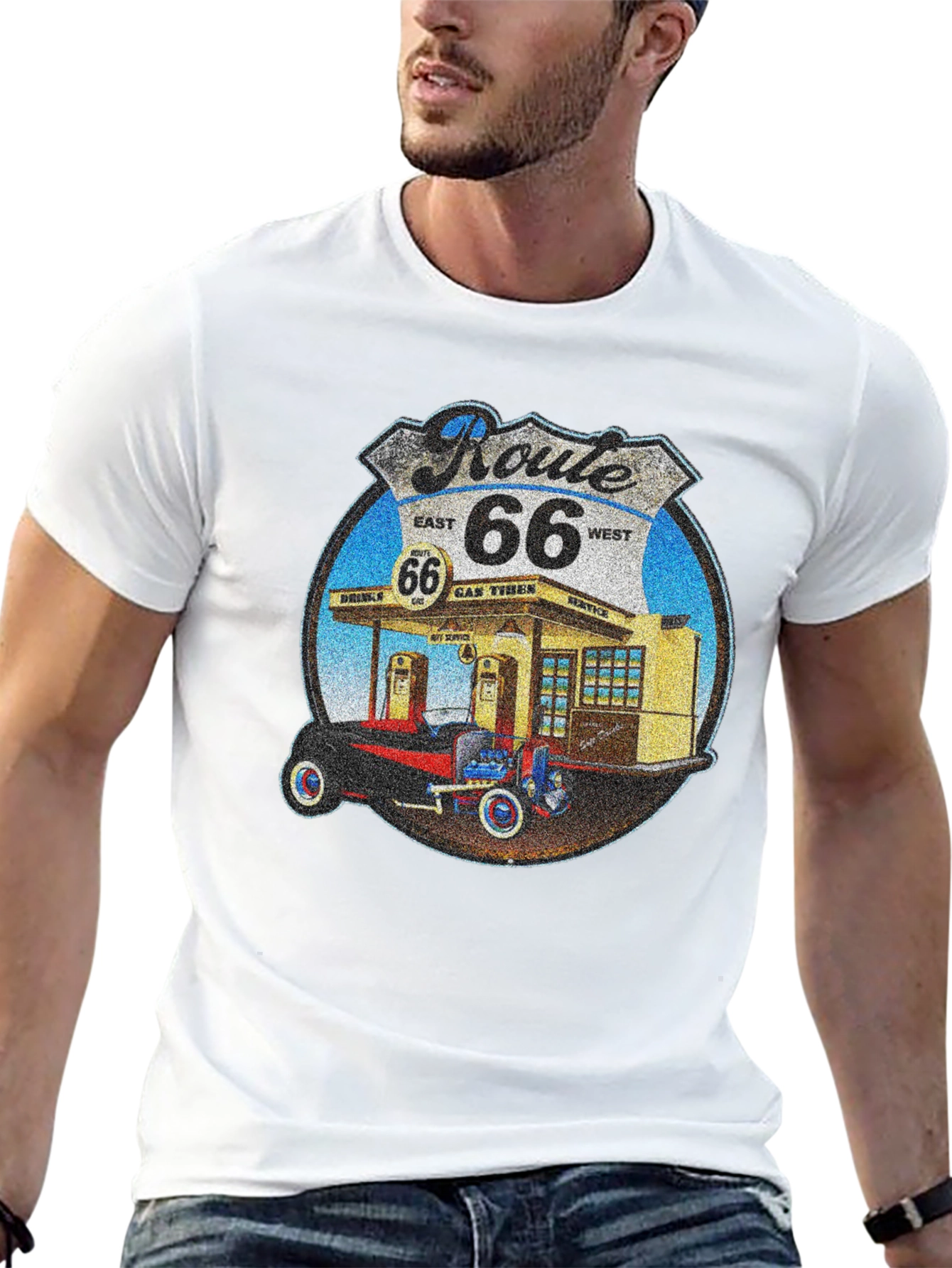 Route 66 Gas Station Graphic Tee