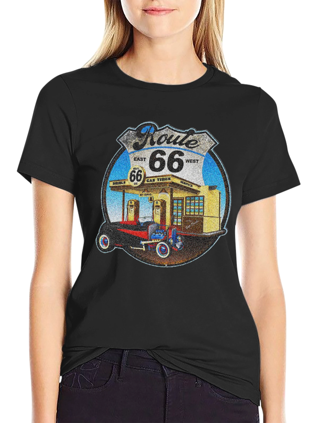 Route 66 Gas Station Graphic Tee