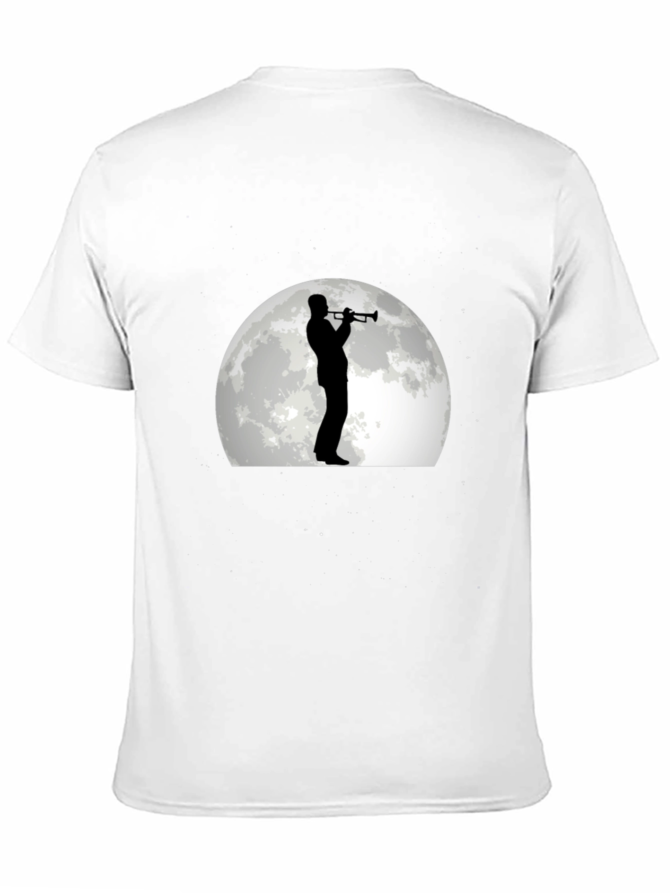 Moonlight Musician Graphic Tee - Black Cotton T-Shirt