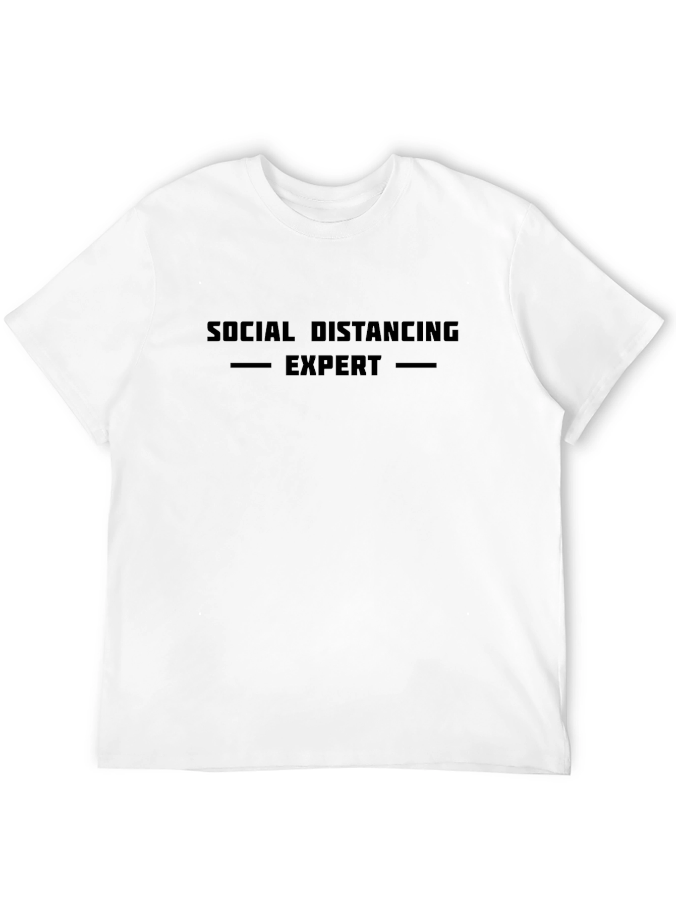 Social Distancing Expert Black Graphic Tee