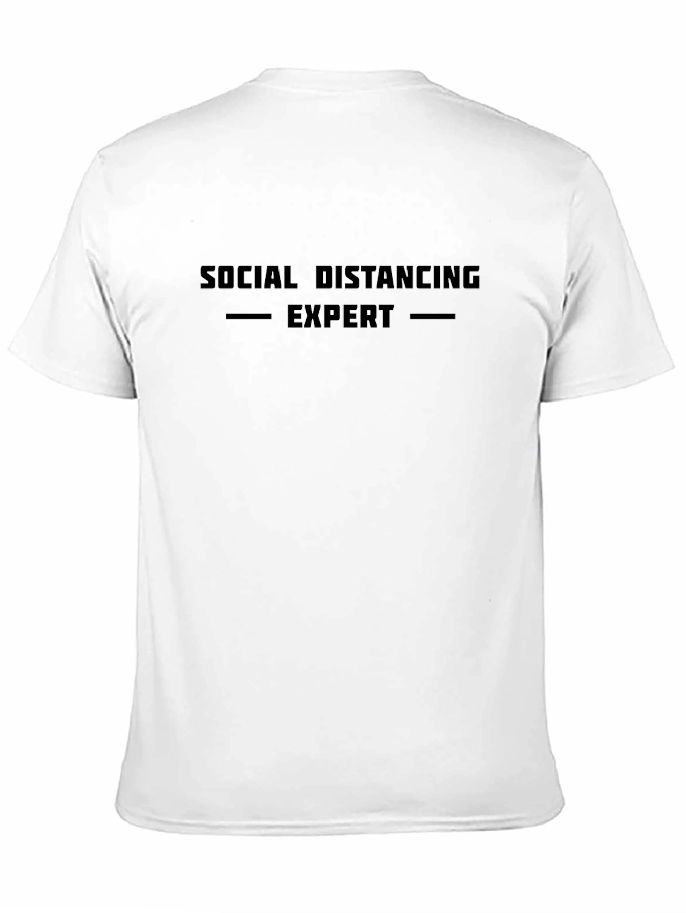 Social Distancing Expert Black Graphic Tee