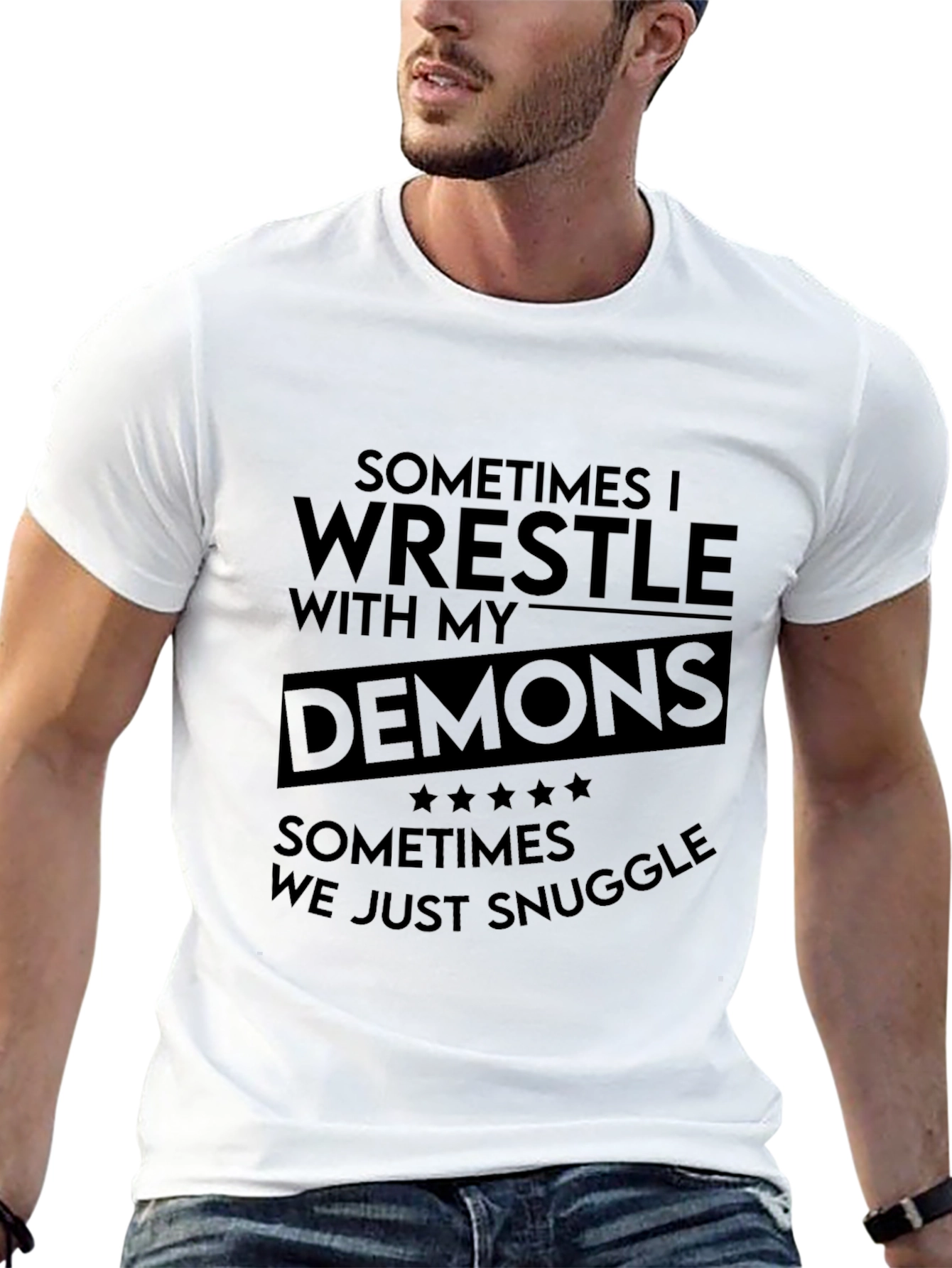 Wrestle Demons Graphic Tee - Black