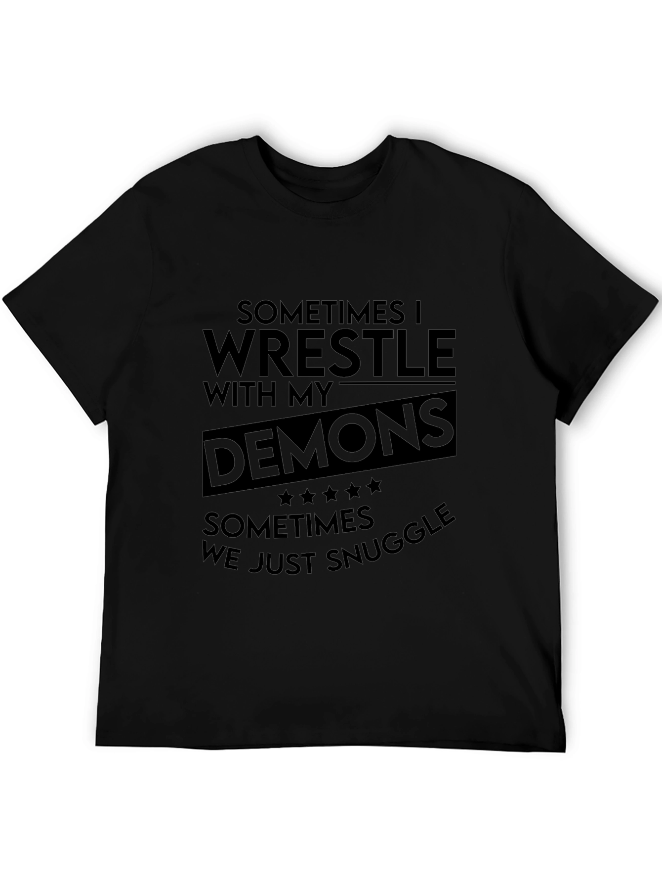 Wrestle Demons Graphic Tee - Black