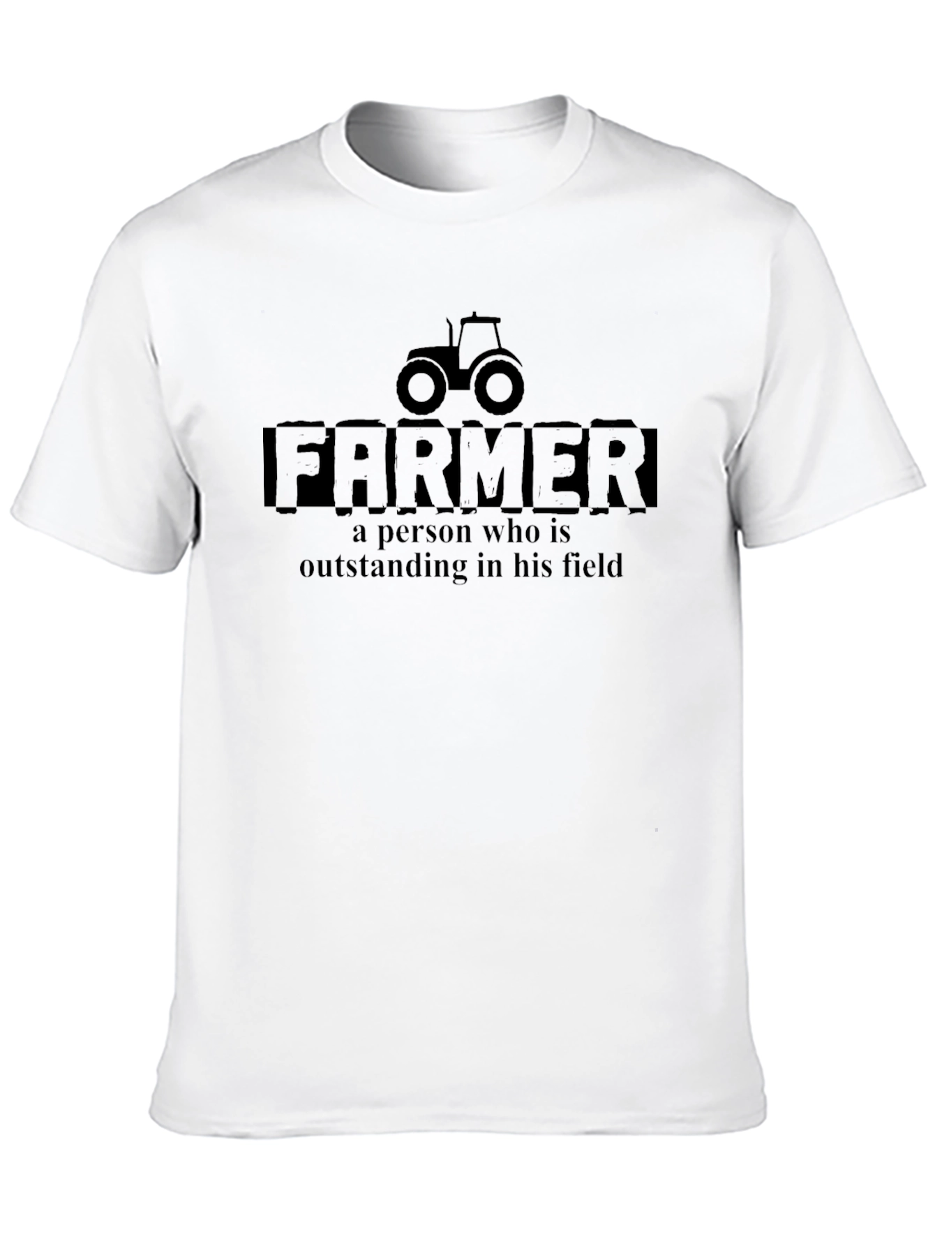 Farmer T-Shirt - Outstanding in His Field - Black