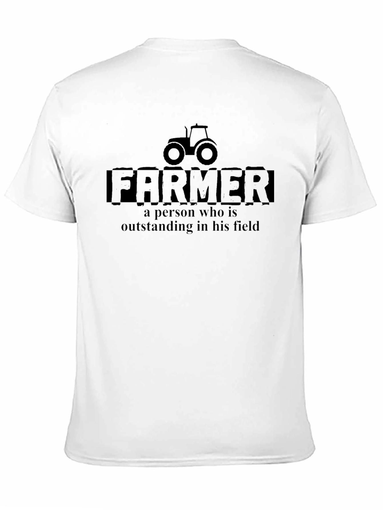Farmer T-Shirt - Outstanding in His Field - Black