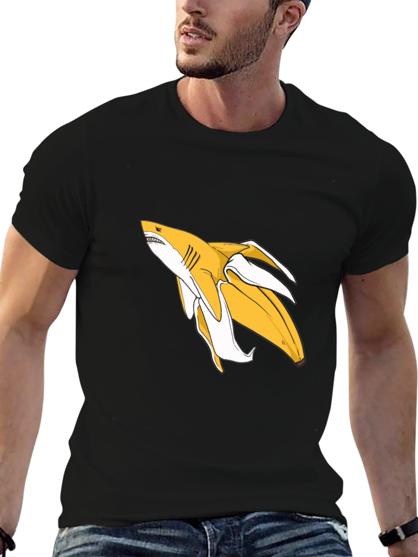 Banana Shark Graphic Tee - Black