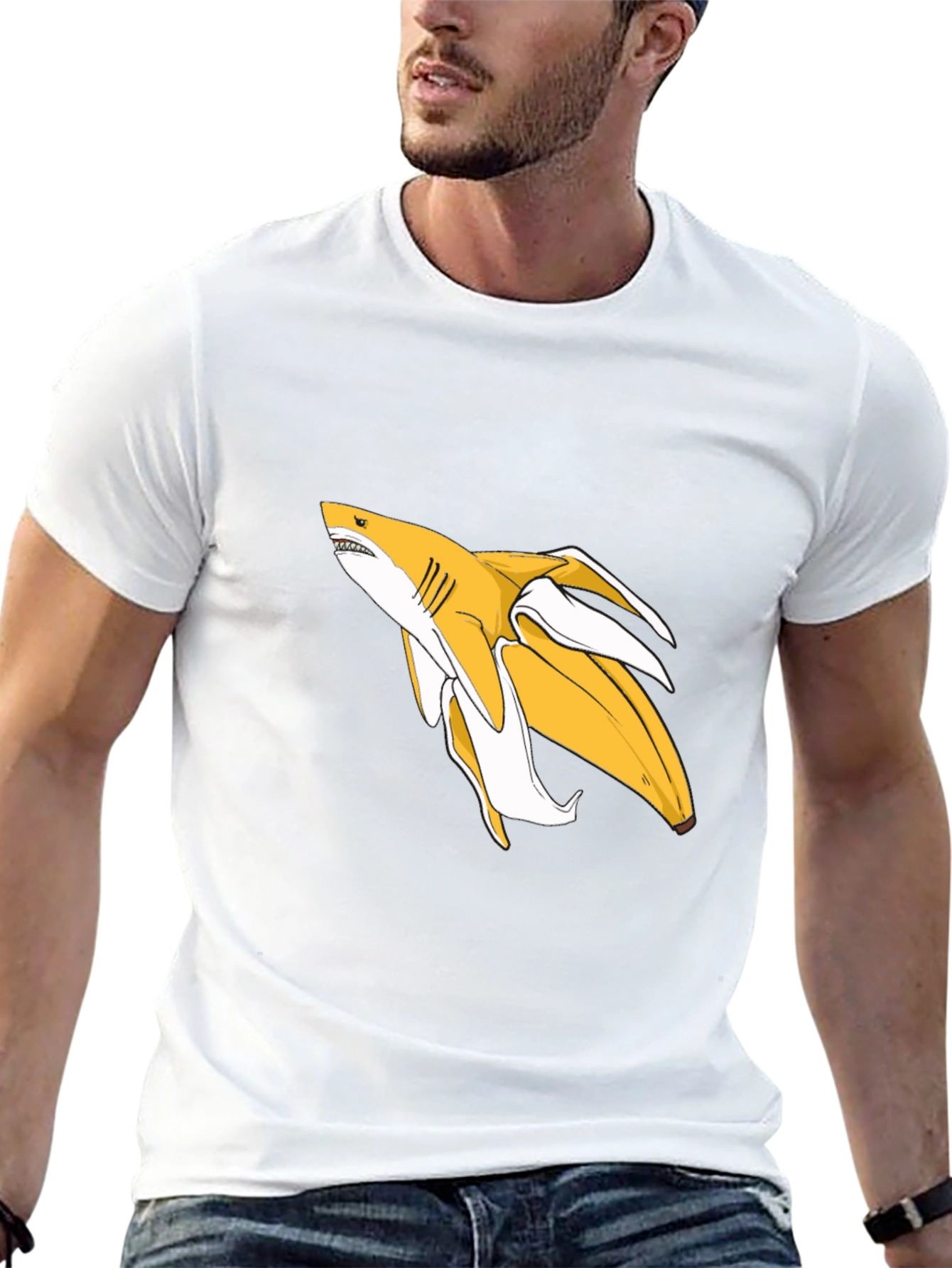 Banana Shark Graphic Tee - Black